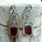 Emerald Cut Crystal Drop Earrings | Bridal Statement Jewelry