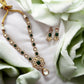 Emerald Green Kundan Necklace Set | Gold Bridal Necklace with Matching Earrings | Indian Wedding Jewelry