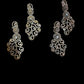 Rose Gold Paisley Chandelier Earrings | Long CZ Statement Earrings | Wedding Jewelry