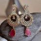 Rose Gold Pink Drop Chandelier Earrings | CZ Bridal Statement Earrings | Wedding & Party Jewelry