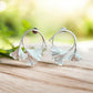 Ginkgo Leaf Hoop Earrings | Botanical Statement Earrings | Minimal Nature Inspired Jewelry