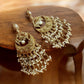 Royal Pearl Crescent Chandelier Earrings | Long Indian Jhumka Earrings | Bridal Traditional Jewelry women gift