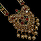 Bollywood India kundan and pearl mala with earrings.