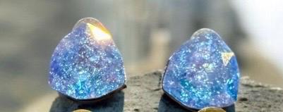 Iridescent Swarovski Stud  Earrings | Geometric  Earrings | Minimal Statement Jewelry