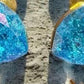 Iridescent Swarovski Stud  Earrings | Geometric  Earrings | Minimal Statement Jewelry