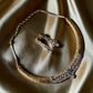 Gold Plated ad Necklace and Earrings Set, Elegant Bridal/ party Statement Jewelry