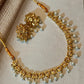 Bollywood indian pearl kundan necklace set choice of pearl or ruby color