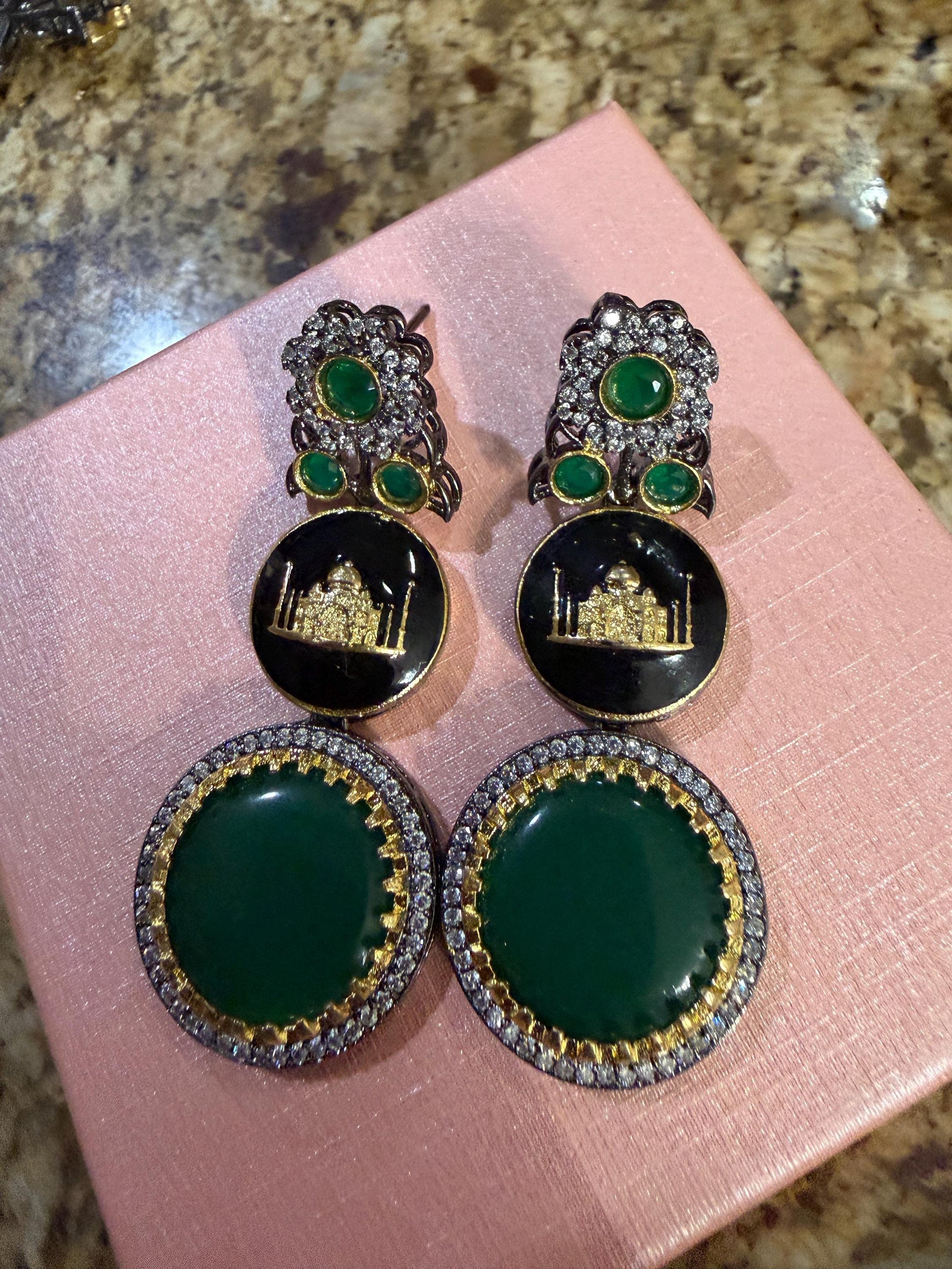 Luxury Panther Zircon Studs | Indian Ethnic Jewelry