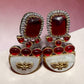 Bollywood Glam: Luxury Earrings Cz stones with lion head antique finish