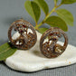 Peacock Motif Round Stud Earrings | Vintage Kundan Style Bird Earrings in Gold Finish