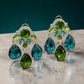 Sparkling Teardrop Crystal Earrings | Luxury Statement Drop Earrings | 6 Color Options | Bridal & Party Jewelry