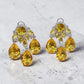 Sparkling Teardrop Crystal Earrings | Luxury Statement Drop Earrings | 6 Color Options | Bridal & Party Jewelry