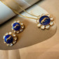Lion gold plated set with Monzonite stones