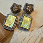 Bollywood Glam: Luxury Earrings Cz stones with lion head antique finish