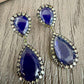 Teardrop Statement Earrings, Vintage Bridal Dangle, Pear Shaped Gemstone Jewelry