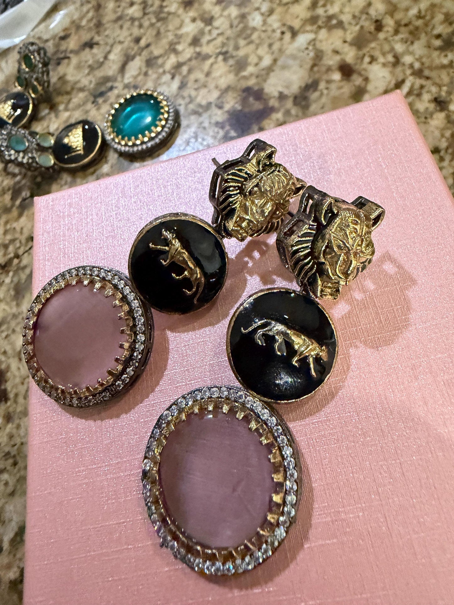 Luxury Panther Zircon Studs | Indian Ethnic Jewelry