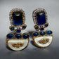 Bollywood Glam: Luxury Earrings Cz stones with lion head antique finish