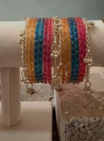 Viral Kashmiri bangles rainbow multi | Indian | Pakistani | Women's Jewelry