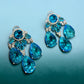 Sparkling Teardrop Crystal Earrings | Luxury Statement Drop Earrings | 6 Color Options | Bridal & Party Jewelry
