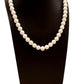 White Beaded Necklace, Minimalist Pearl Style Necklace