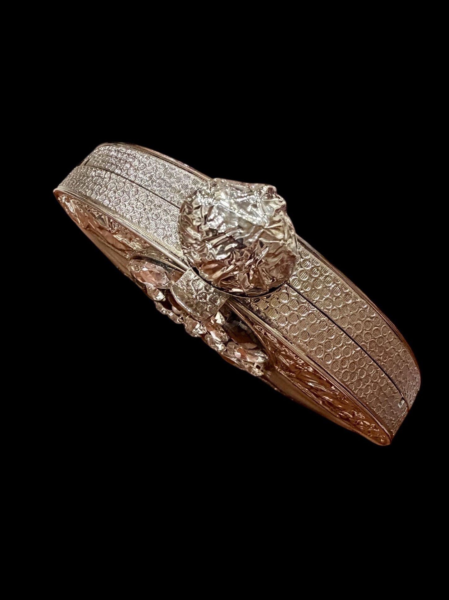 High end hand crafted Clutch Bag – Pearl & Stone Embellished Wedding/ party Handbag