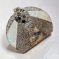 High end hand crafted Clutch Bag – Pearl & Stone Embellished Wedding/ party Handbag