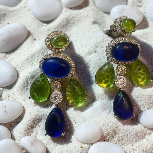 Statement Drop Earrings Elegant Dangle Earrings Bridal Party Jewelry Designer Style