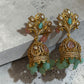 Statement Jhumka Earrings Gold Dangle Earrings Bridal Party Jewelry