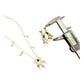 Gold Bridal Necklace Set Pearl Drop Statement Jewelry Black Stone