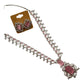 Pink Crystal Necklace Earrings Set, Vintage Bridal Silver Jewelry