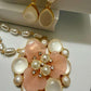 Floral Pearl Pendant Necklace and Earrings Set – Vintage Style Bridal Jewelry