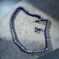 Purple Round Bead Necklace and Earrings Set – Minimalist Everyday Jewelry