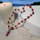 Handmade Pink Gemstone Beaded Necklace: Minimalist Everyday Jewelry
