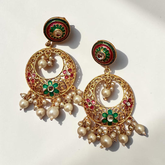 Bollywood Designer Dangle Jewelry for Women, Elegant Statement Earrings