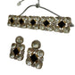 Kundan Crystal Choker Necklace and Earrings Set – Gold Bridal Statement Jewelry