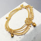 Gold Pearl Anklet Bracelet Set: Traditional Bridal Foot Jewelry Ethnic Design