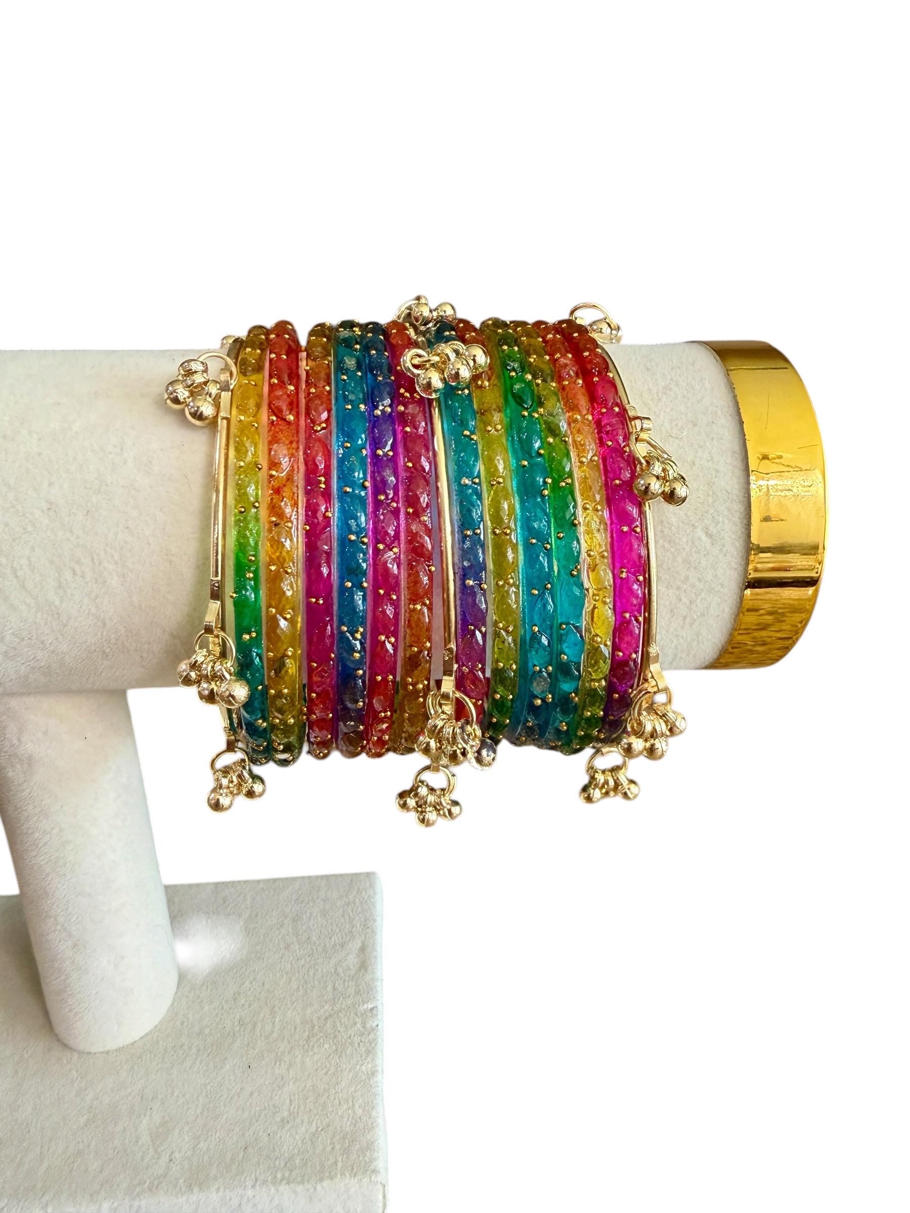 Viral Kashmiri bangles rainbow multi | Indian | Pakistani | Women's Jewelry