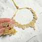 Gold Choker Necklace Set with Jhumka Earrings, Bridal Traditional Jewelry