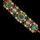 Royal fusion Kundan choker Gold Tone Multicolor Gem Statement Regal Indian Wedding Jewelry