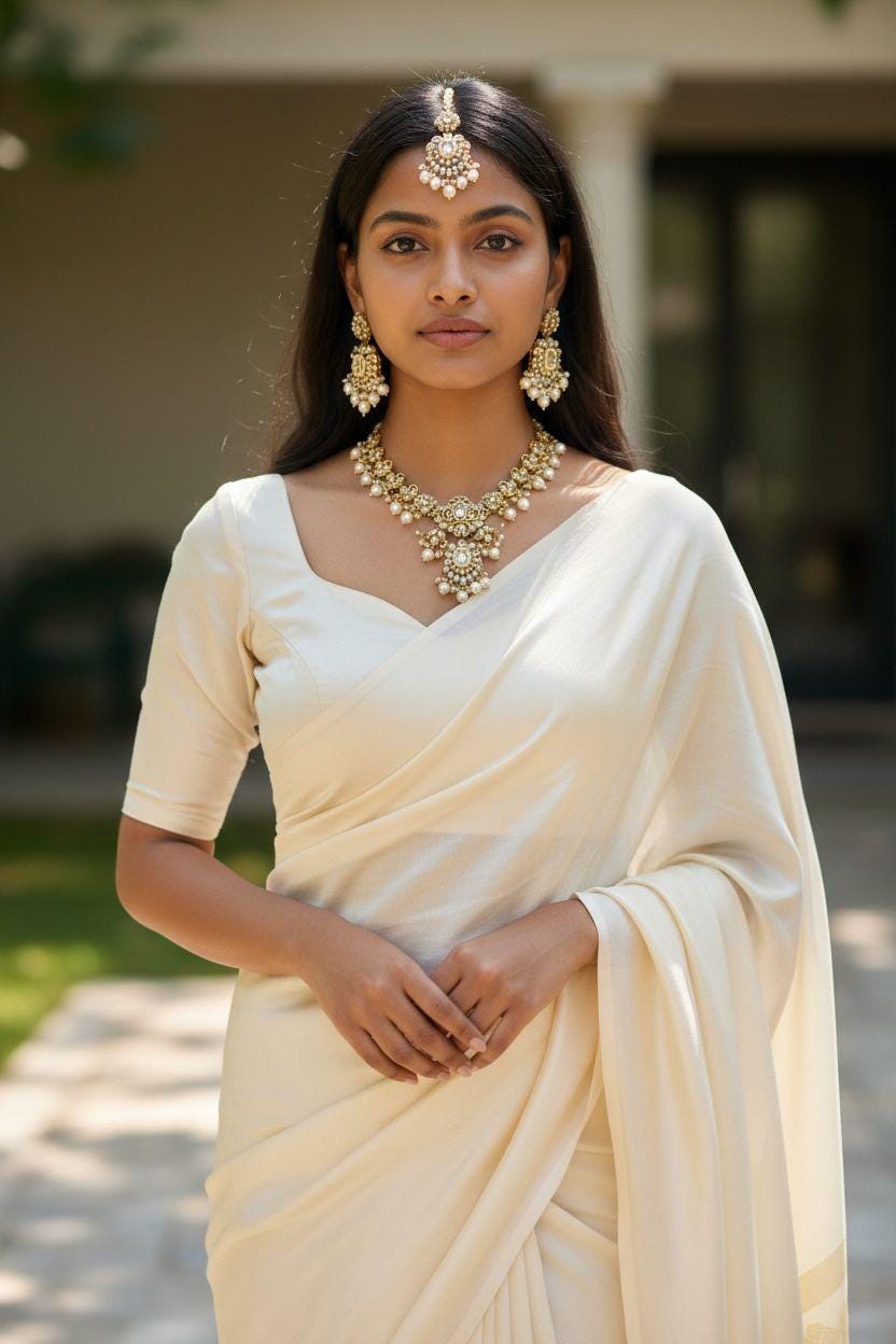 Kundan Pearl Bridal Jewelry Set Gold Necklace Earrings Set