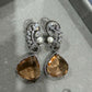 Cubic Zarconia Earrings  Statement Earrings Silver Wedding Jewelry