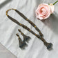 Black Beaded Tassel Necklace Set with Earrings – Antique Gold Boho Ethnic Jewelry