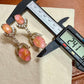 Pink Oval Stone Drop Earrings, Gold-Tone Crystal Accents, Bridal Statement Jewelry