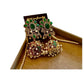 Zarina Emerald Jhumka Earrings GOld Tone Pearl Drop Indian Bridal Earrings