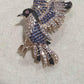 Rhinestone Bird Brooch: Gold Crystal Statement Pin – Elegant Nature Inspired Jewelry