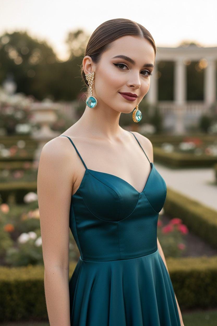 Blue CZ Stone Drop Earrings: Gold Bridal Wedding Statement Jewelry