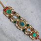 Royal fusion Kundan choker Gold Tone Multicolor Gem Statement Regal Indian Wedding Jewelry