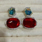 Statement Geometric Drop Earrings with Cubic Zirconia Accents – Luxury Dangle Style