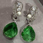 Cubic Zarconia Earrings  Statement Earrings Silver Wedding Jewelry