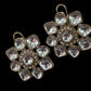 Floral Polki Stud Earrings Gold Statement Earrings Traditional Kundan Style Earrings